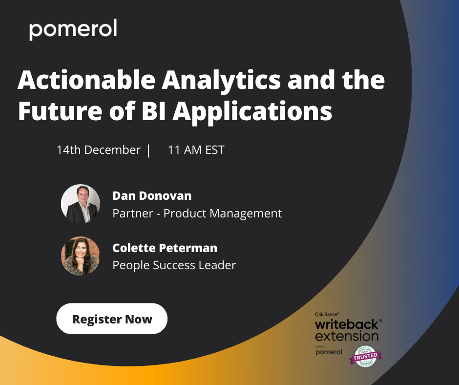 Actionable Analytics and the Future of BI Applications event by Pomerol Partners